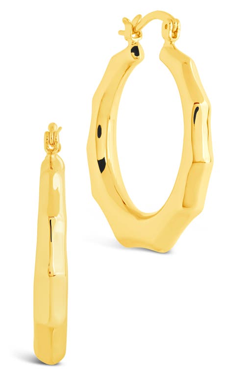 Sterling Forever Zia Door Knocker Hoop Earrings In Gold