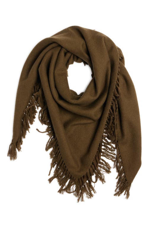 Shop Isabel Marant Zila Cashmere & Cotton Fringe Scarf In Bronze