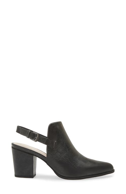 Chocolat Blu Eldorado Slingback Pointed Toe Mule In Black Leather