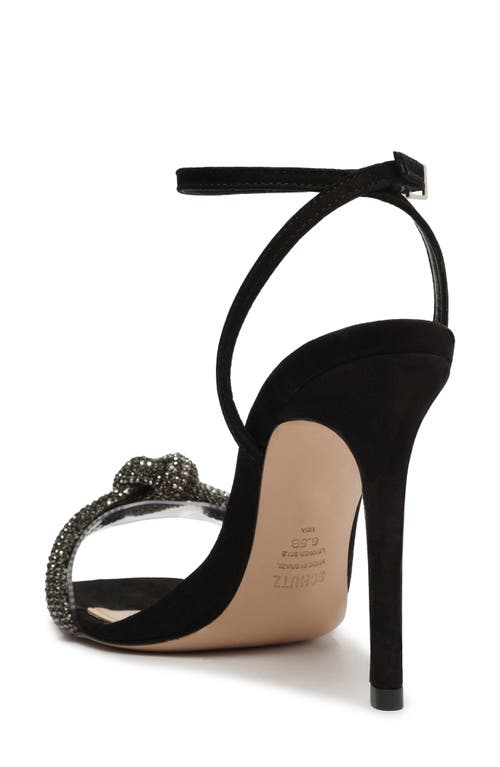 Shop Schutz Peaky Embellished Sandal In Transparente/black