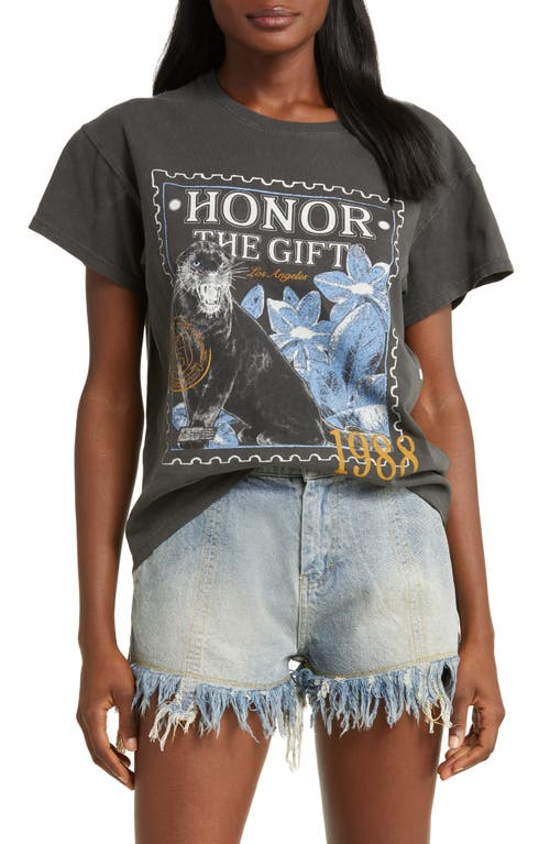 HONOR THE GIFT Stamp 1988 Graphic T-Shirt in Black