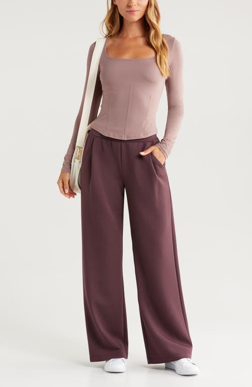 Shop Zella Contour Seam Knit Top In Purple Moon