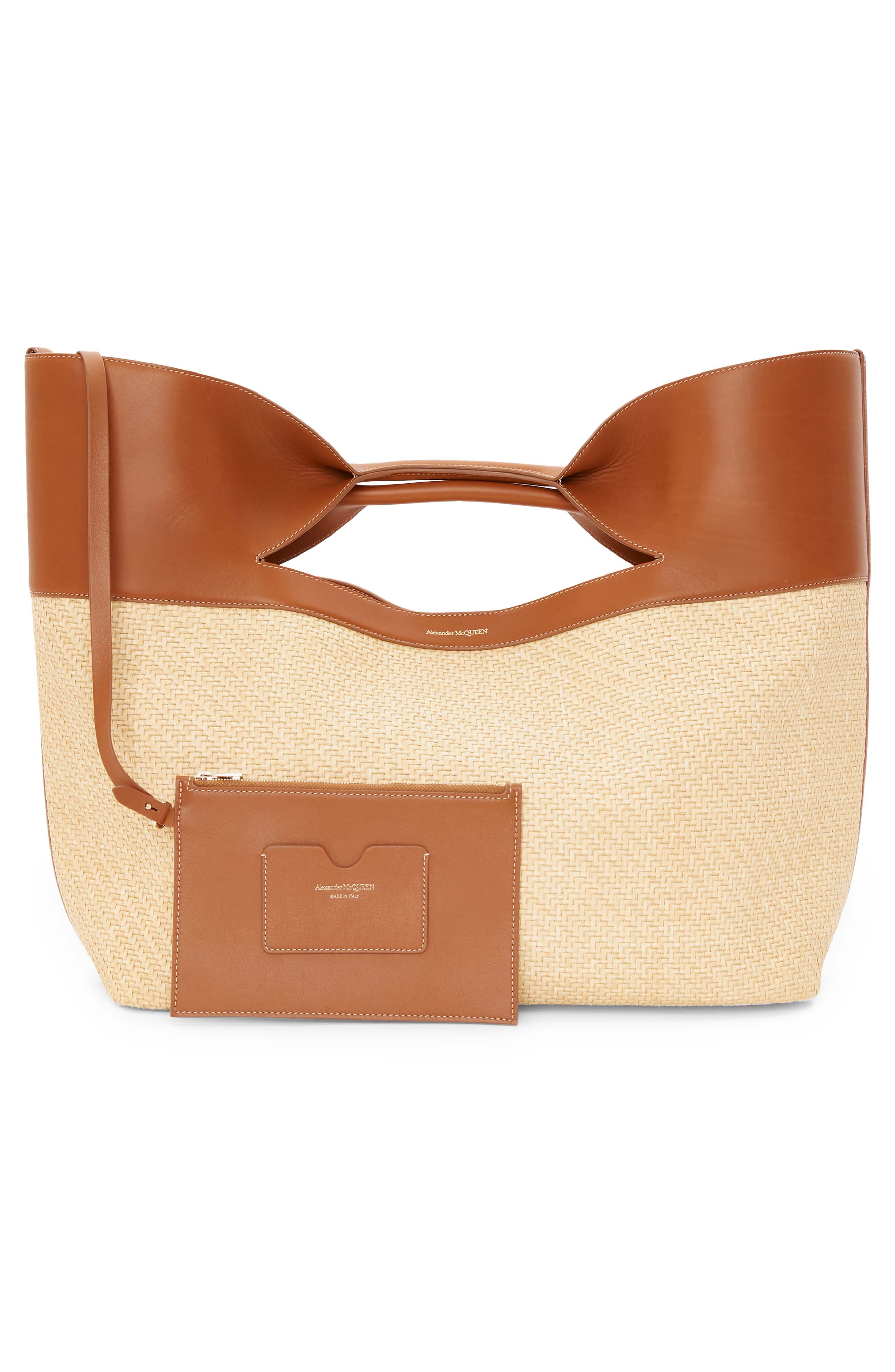 Alexander McQueen The Bow leather tote bag - Brown