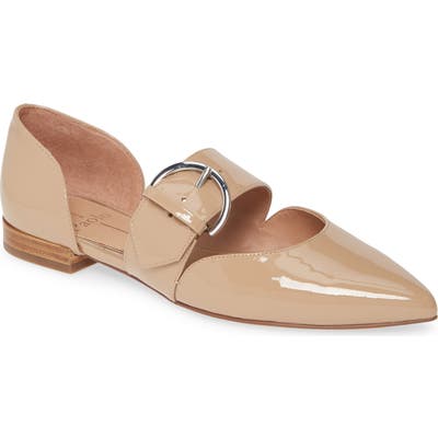Linea Paolo Dean Pointy Toe Flat- Beige