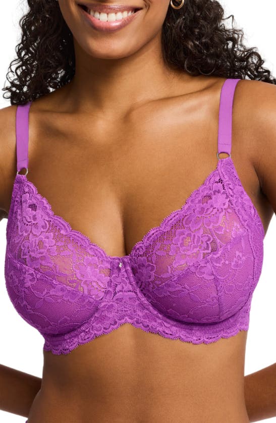 Shop Montelle Intimates Montelle Intimate Muse Full Cup Lace Bra In Dahlia