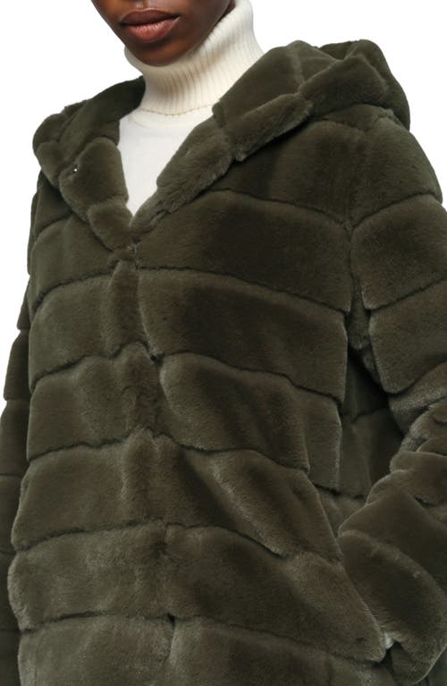 Shop Apparis Goldy Recycled Polyester Pluche™ Faux Fur Coat In Juniper