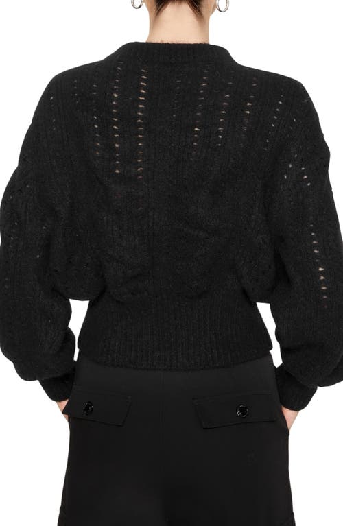Rebecca Minkoff Cecilia Alpaca Blend Sweater In True Black