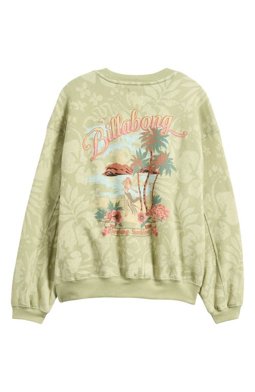 Shop Billabong Off Tropic Kendall Graphic Sweatshirt In Weeping Willow