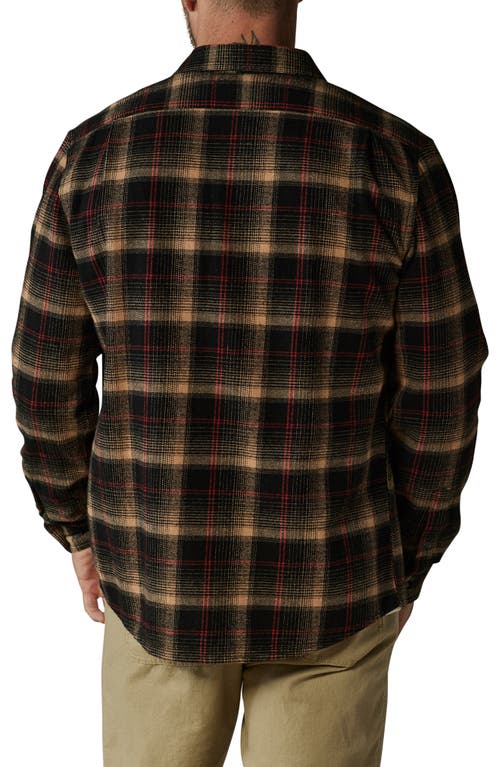 Shop The Normal Brand Louis Heavyweight Flannel Overshirt In Black Plaid