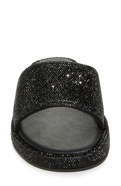 Steve Madden Embellished Open Toe Sandals In Black