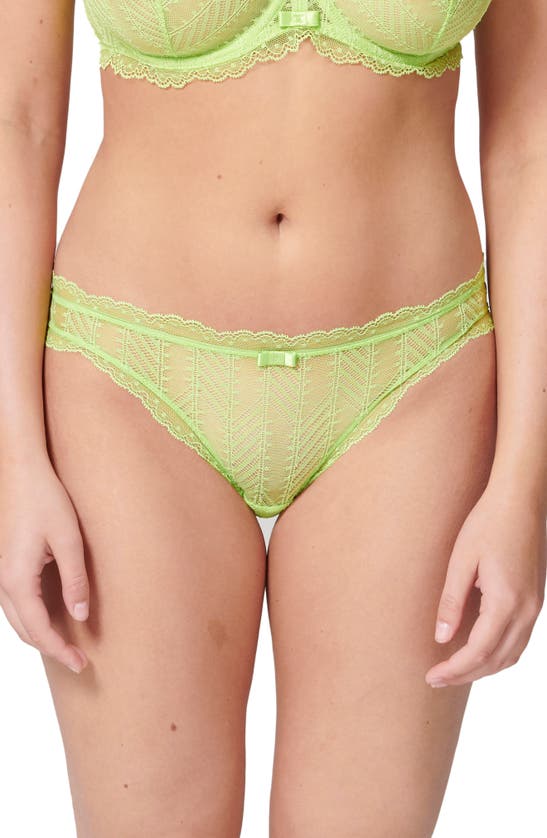 Shop Simone Perele Canopee Tanga In Lime