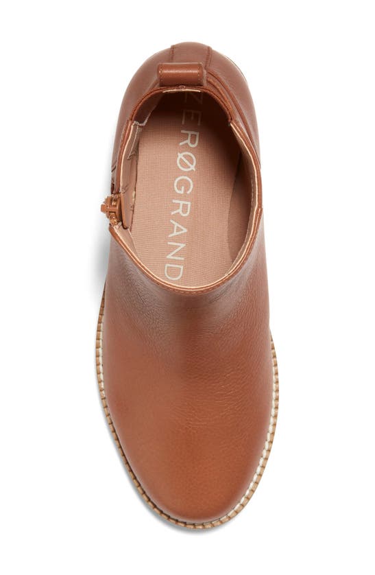 Cole Haan Zerogrand City Waterproof Wedge Bootie In British Tan/ Ivory Wp