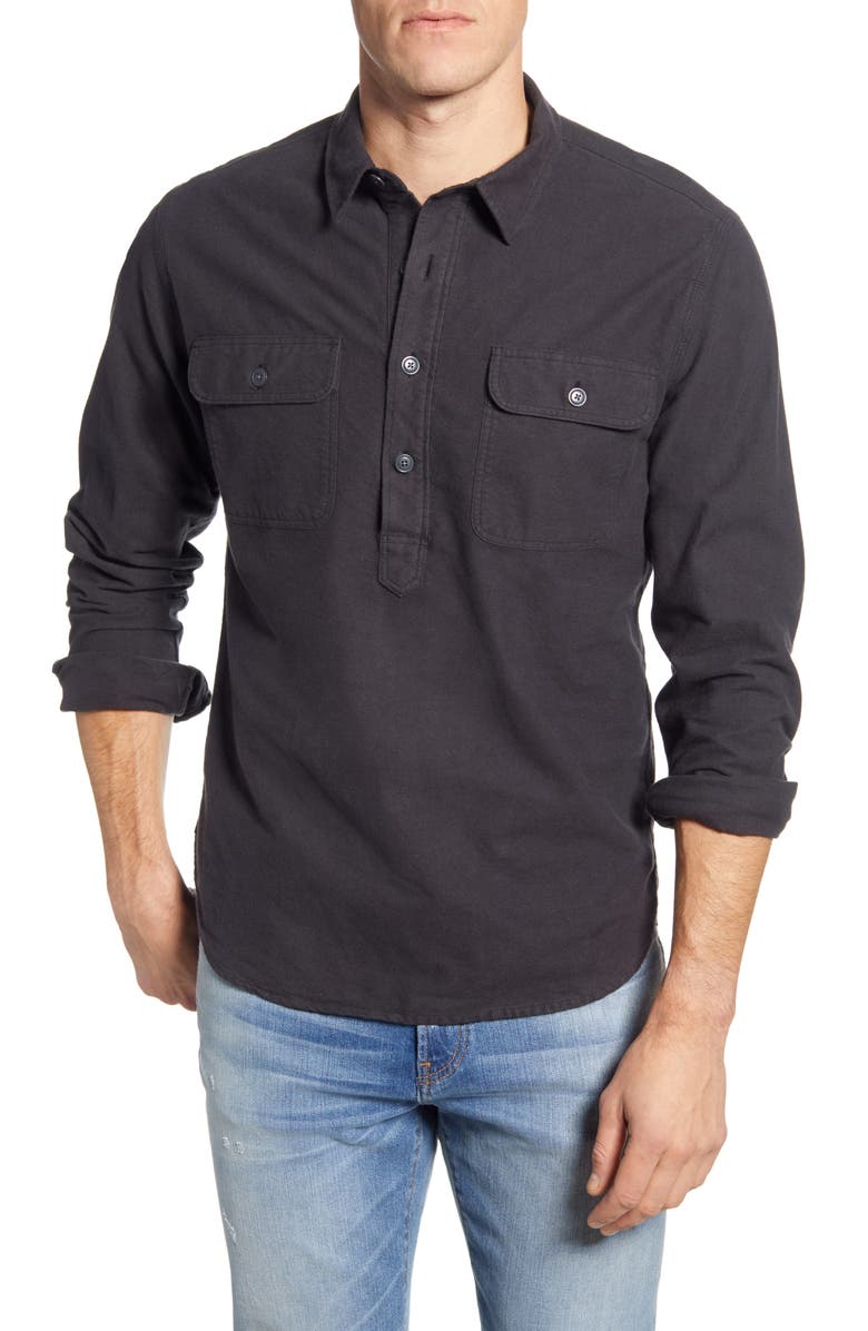 Madewell Moleskin Long Sleeve Pullover Work Shirt | Nordstrom