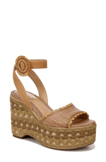 SAM EDELMAN SAM EDELMAN AMBER ESPADRILLE PLATFORM ANKLE STRAP SANDAL 