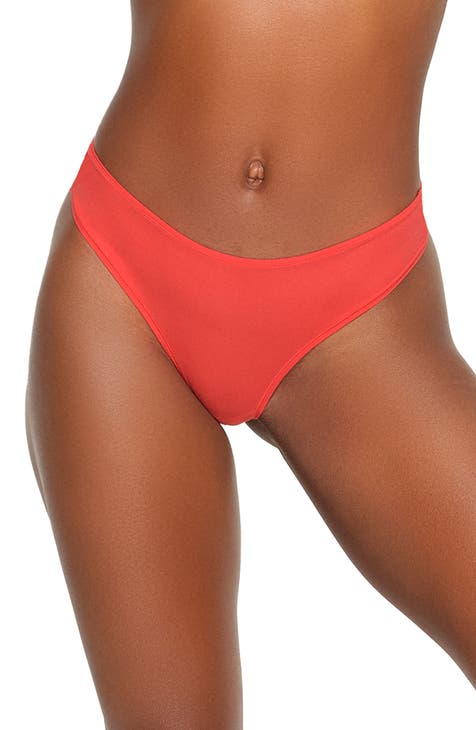 CHANEL LACE RED THONG UNDERWEAR FOR WOMEN. BRAZILIAN CHEEKY PANTY
