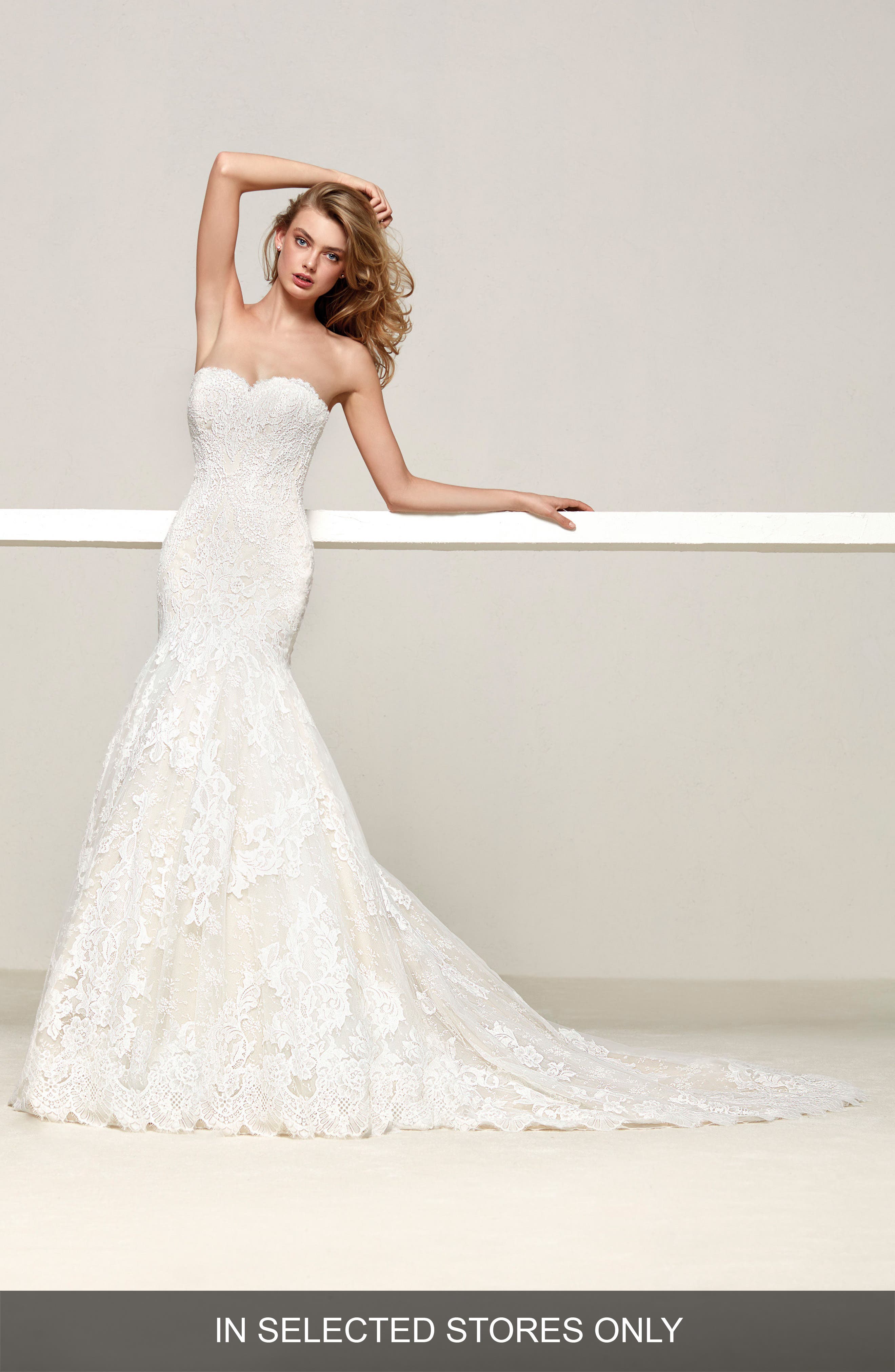 pronovias strapless wedding dress