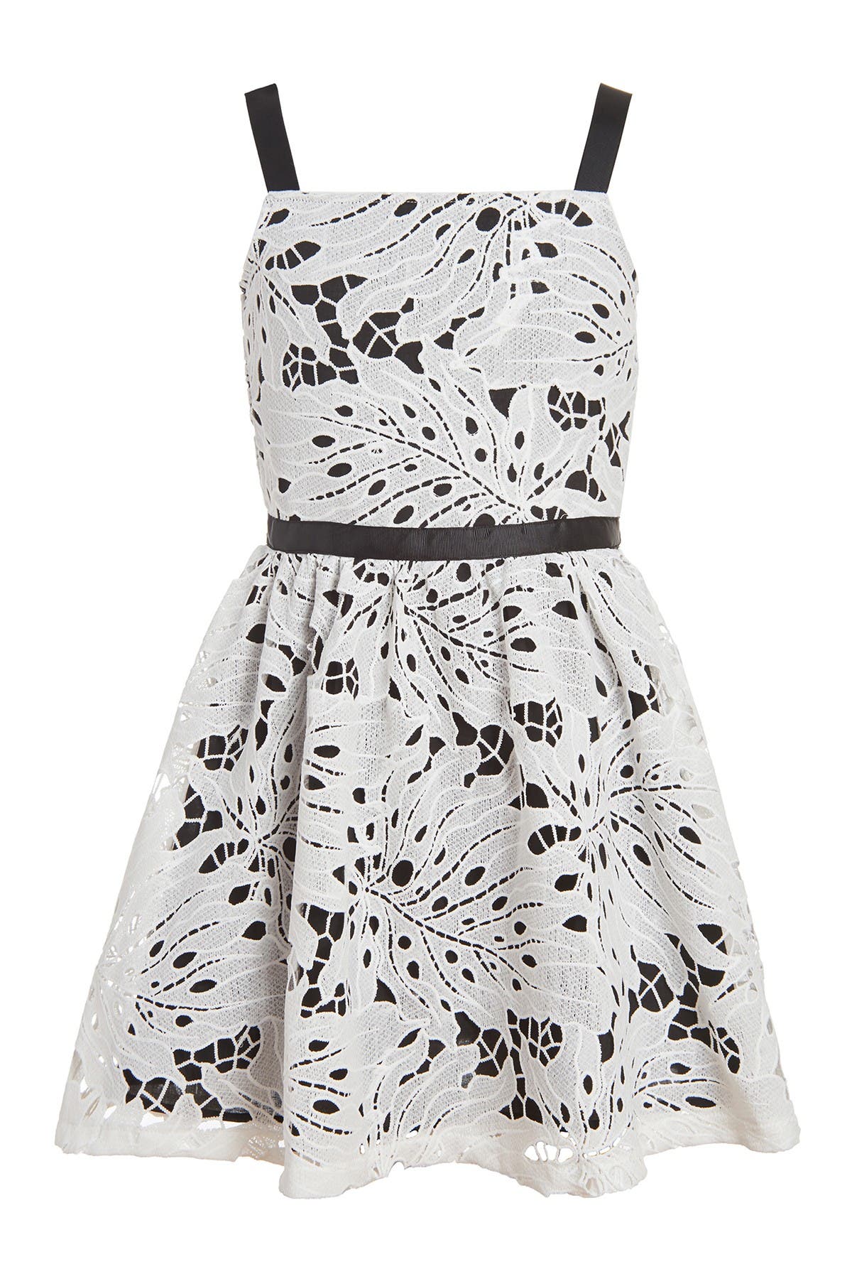 white eyelet sleeveless dress