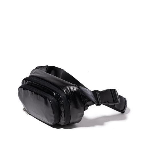 Baggallini On The Go Belt Bag Waist Pack In Black Gloss Ripstop