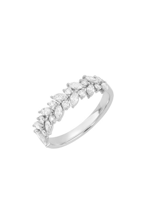 Bony Levy Getty Floral Diamond Stacking Ring 18K White Gold at Nordstrom,