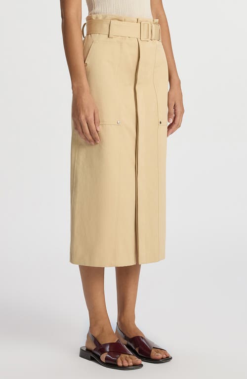 A.l.c Maia Belted Midi Cargo Skirt In Latte