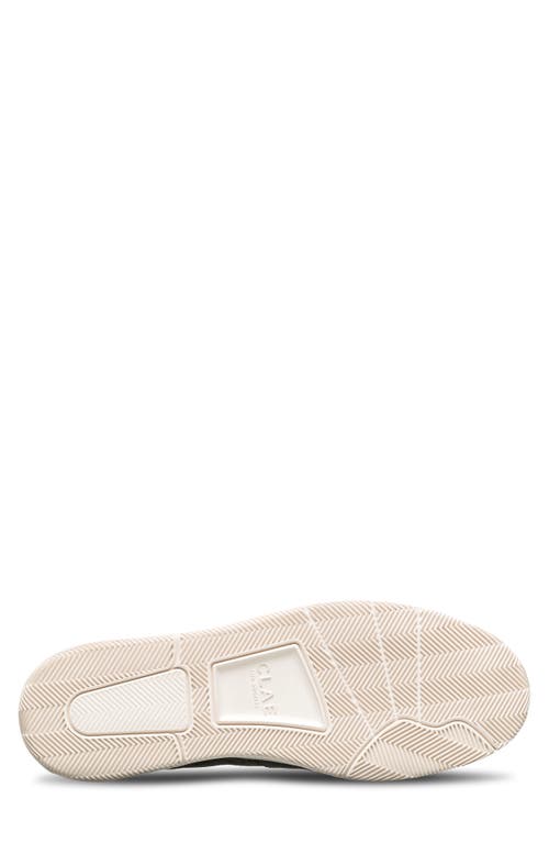 Clae Malone Leather Sneaker In Olive Night