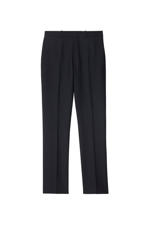 Burberry Classic Fit Triple Stud Wool Mohair Tailored Trousers In Navy