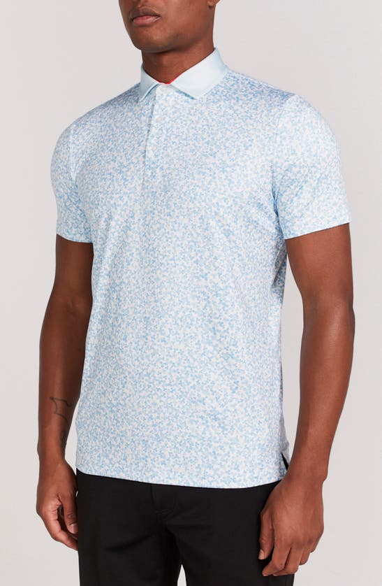 Shop Redvanly Brewer Floral Polo In Breeze