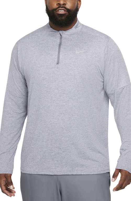 Shop Nike Dri-fit Element Half Zip Running Pullover In Smoke Grey/reflective Silver