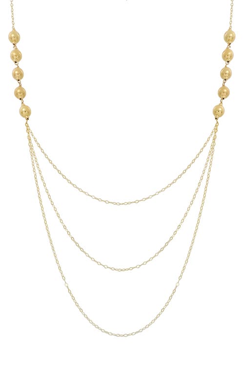 Bony Levy 14K Layered Chain Necklace in 14K Yellow Gold at Nordstrom, Size 24