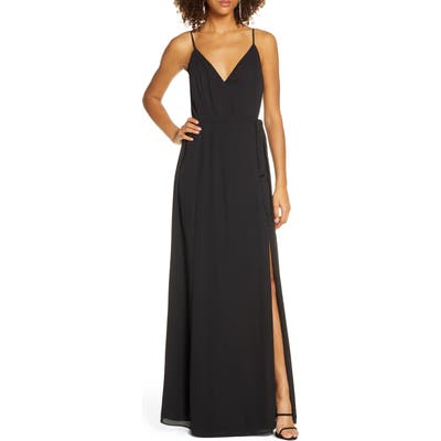 Wayf The Angelina Slit Wrap Gown