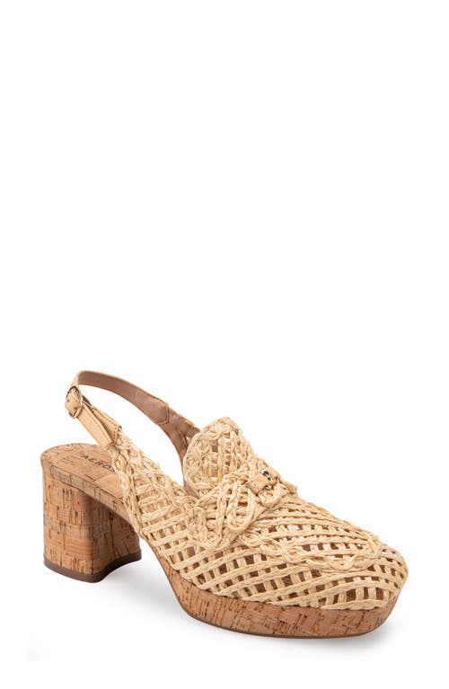 AEROSOLES AEROSOLES SANTIAGO RAFFIA PLATFORM SLINGBACK CLOG