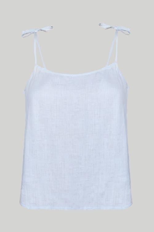 Shop Reistor Tie-up Camisole Top In Summer Blue