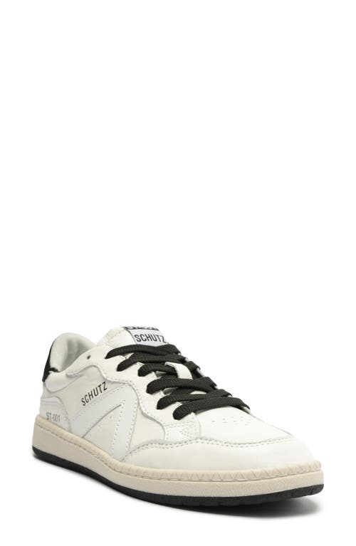 Schutz St 001 Sneaker In White/black