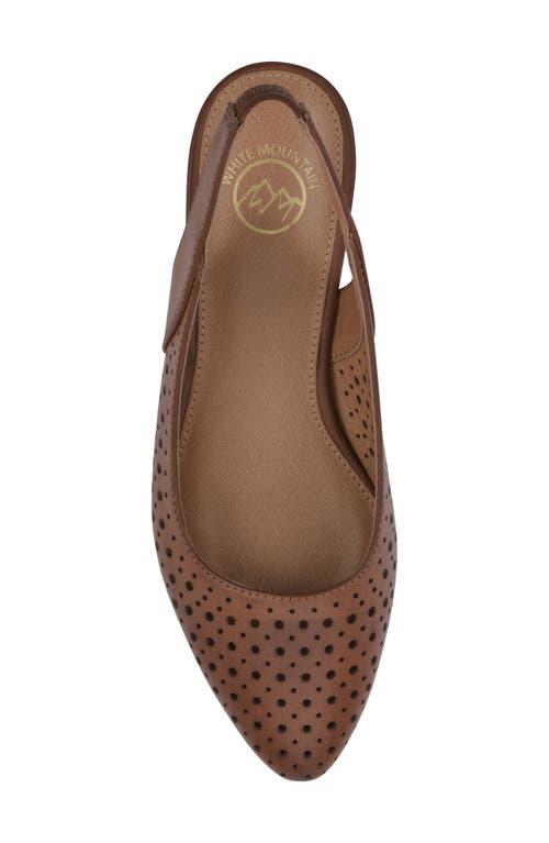 Shop White Mountain Footwear Boronic Slingback Pump In Chestnut/smooth