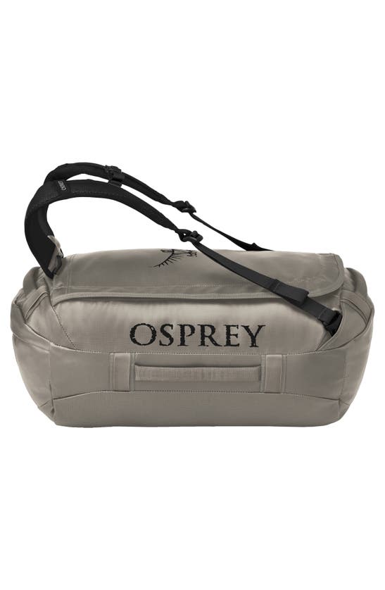 Shop Osprey Transporter 40 Duffle Backpack In Tan Concrete