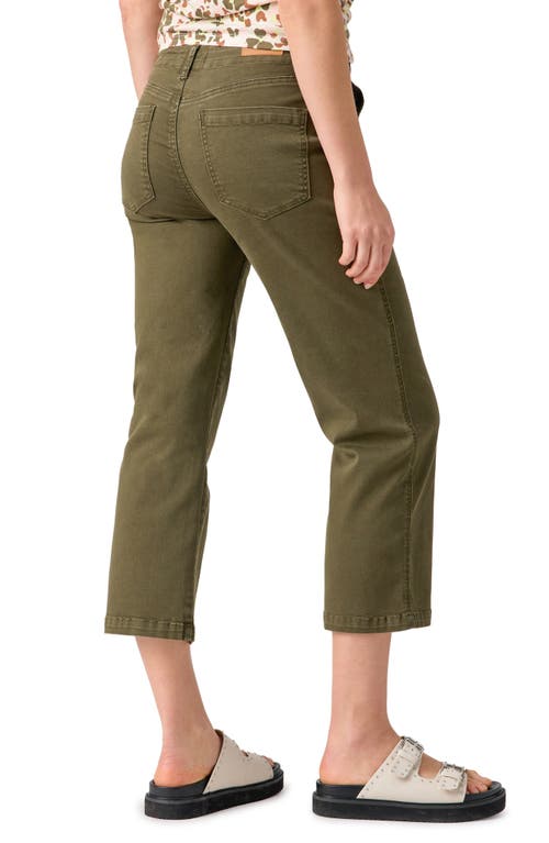 Sanctuary Women's The Marine Mid Rise Cropped Wide-leg Jeans In Burnt Olive