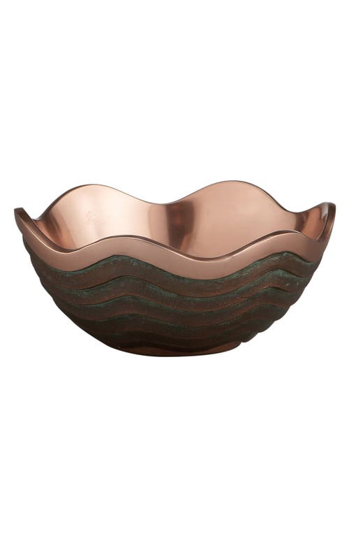 Nambe Copper Canyon Small Metal Bowl In Rust/copper
