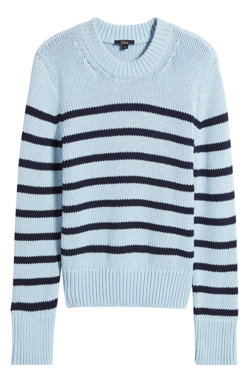 Rails Alise Stripe Cotton Crewneck Sweater In Sky Navy Stripe