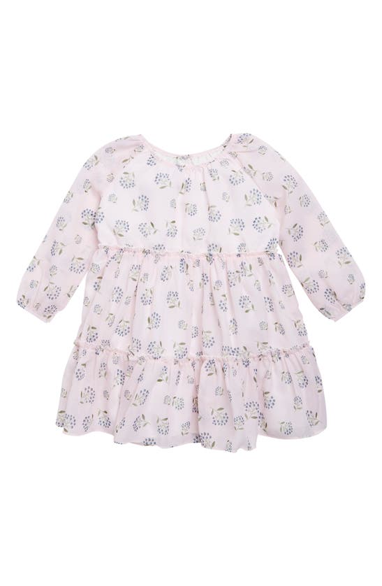 Nordstrom Rack Kids' Floral Long Sleeve Tiered Chiffon Dress In Pink Blush Floral