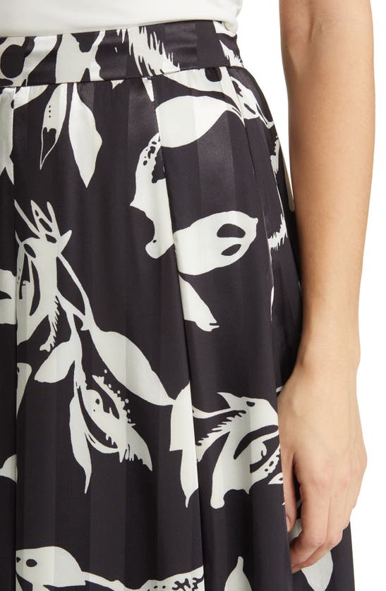 Nikki Lund Ryan Floral Midi Skirt In Black