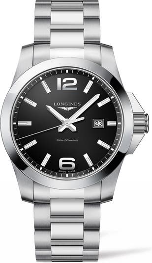 Longines Conquest Bracelet Watch 43mm Nordstrom