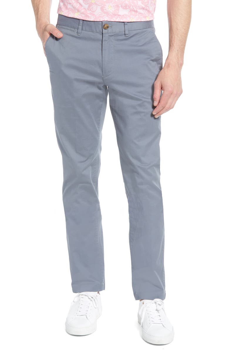 Summer Weight Slim Fit Stretch Chinos, Main, color, MONUMENT