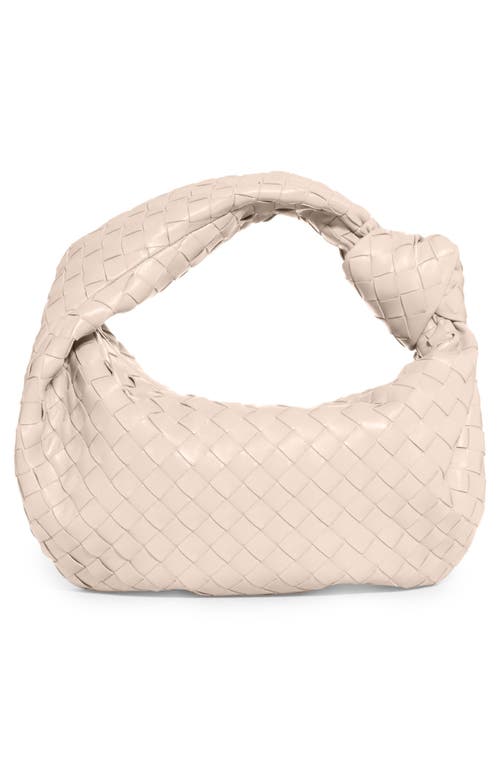 Shop Bottega Veneta Teen Jodie Intrecciato Leather Hobo In Lotus/gold