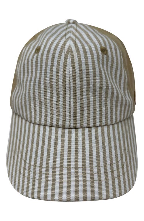 Cole Haan Street Style Baseball Cap In Camel Stripe