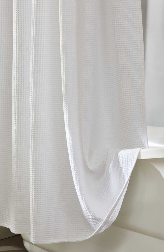 Shop Calvin Klein Waffle Weave Shower Curtain In White
