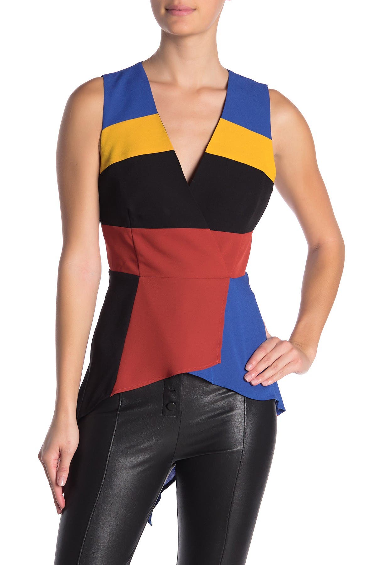 high low sleeveless top