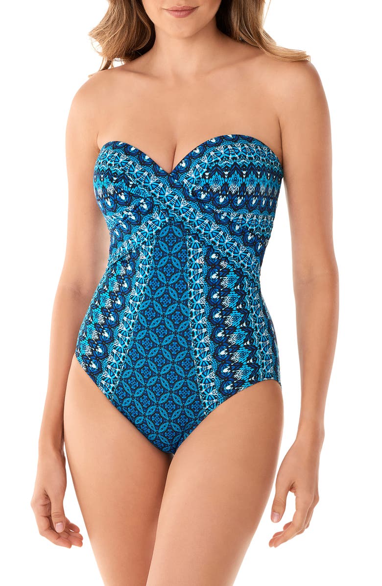 Miraclesuit Mosaica Seville Bandeau One Piece Swimsuit Nordstrom