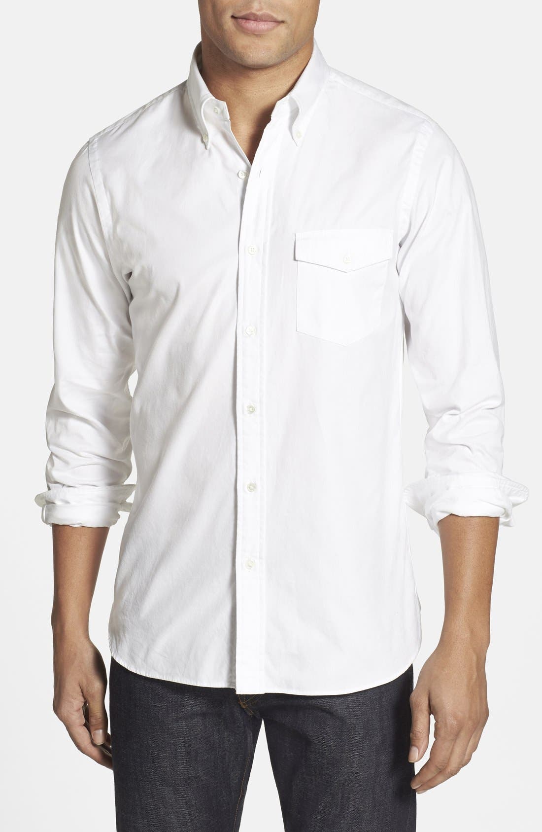 J. Press York Street Trim Fit Cotton Oxford Shirt Nordstrom