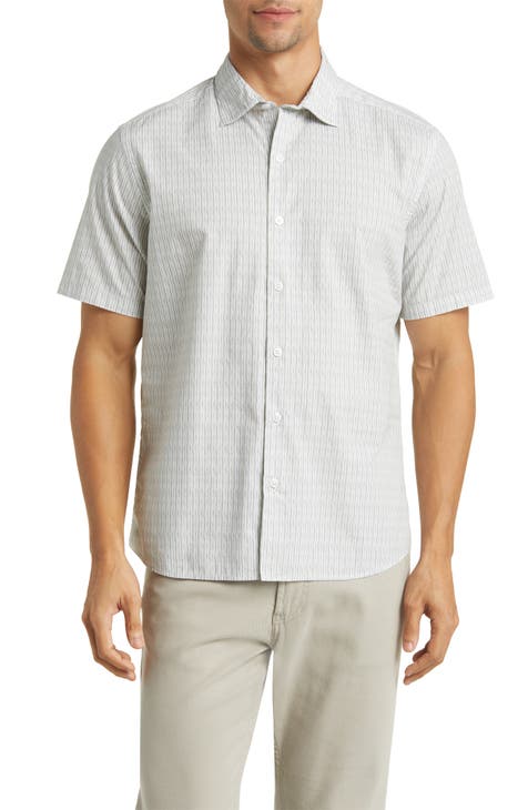 Bass Stripe Short Sleeve Button-Up Shirt