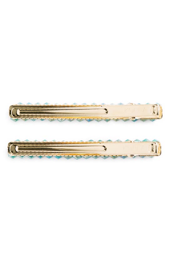 Shop Tasha 2-pack Beaded Hair Clips In Turquoise
